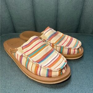 Sanuk Multicolor Striped Mules